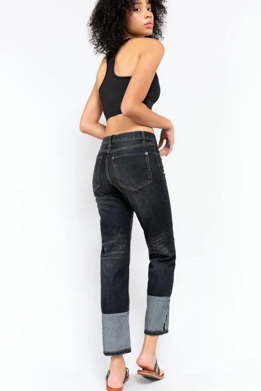 POL19 - BLACK BOYFRIEND JEANS