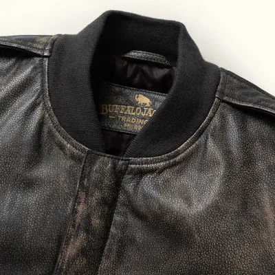 REBEL LEATHER BOMBER JACKET