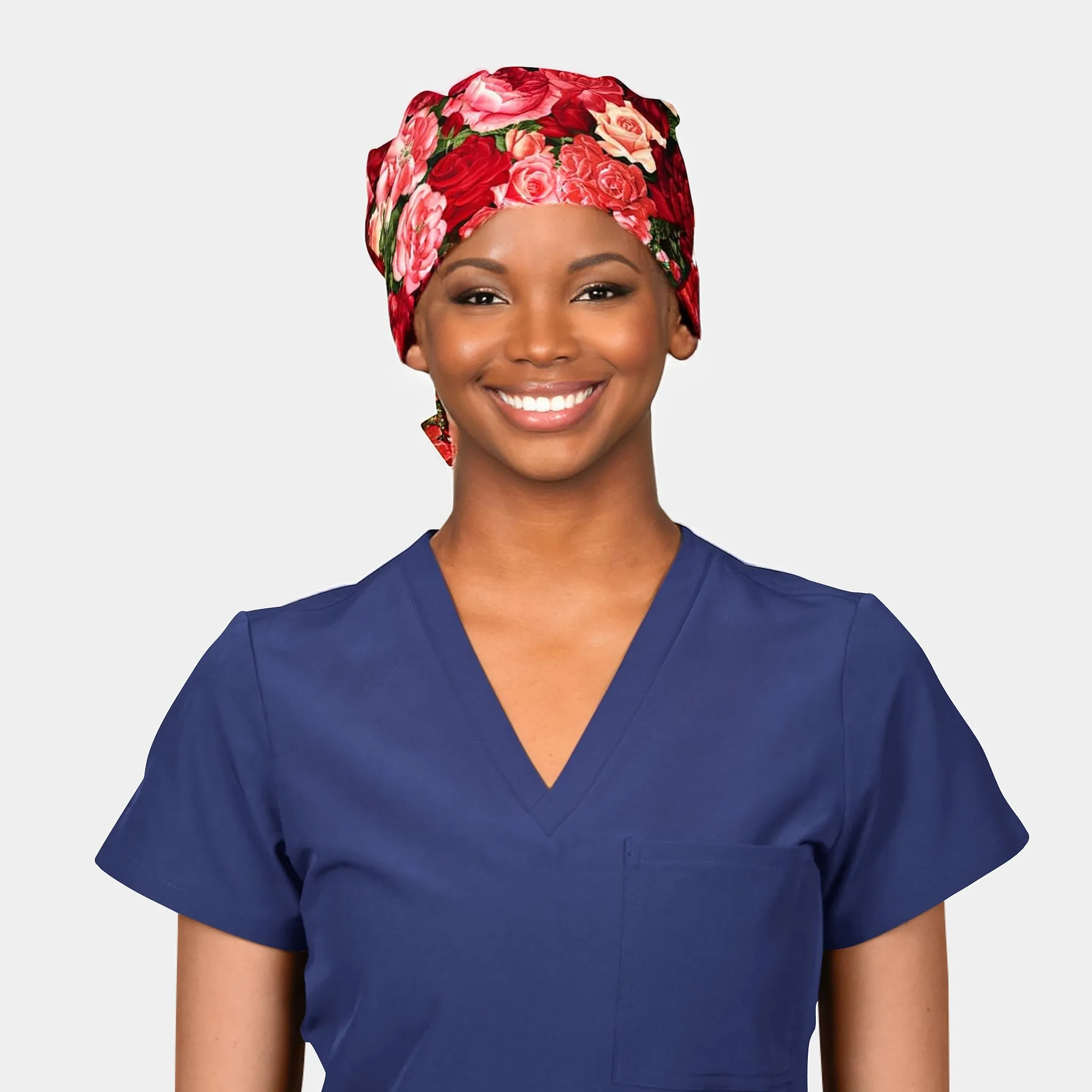 Rosy Trellis - Pixie Surgical Hat