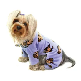 Silly Monkey Fleece Turtleneck Pajamas - Lavender