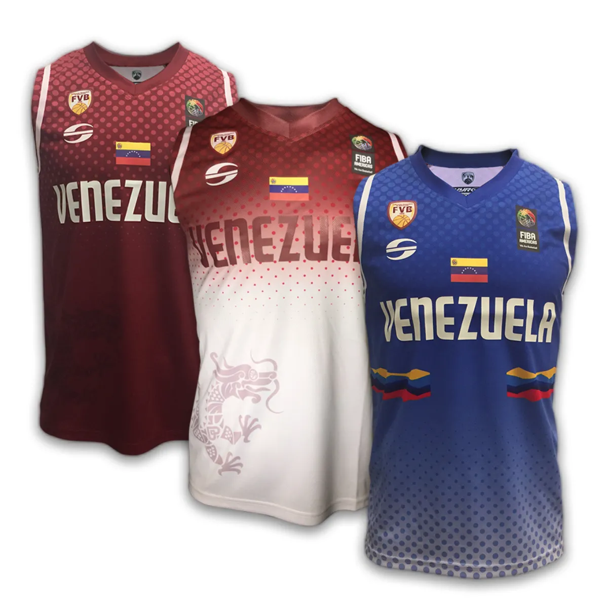 Skyros Camiseta de Basketball de Venezuela Mundial China 2019 para hombres