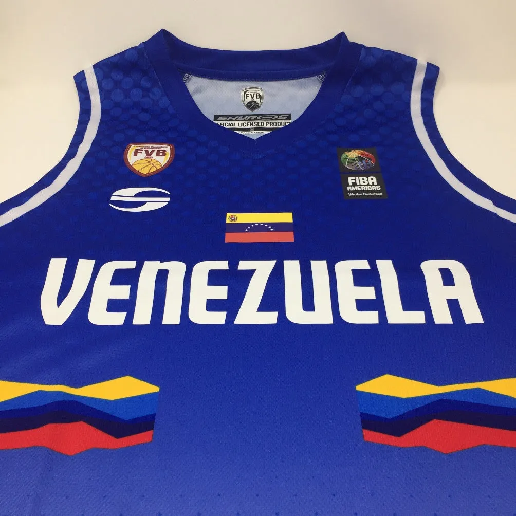 Skyros Camiseta de Basketball de Venezuela Mundial China 2019 para hombres