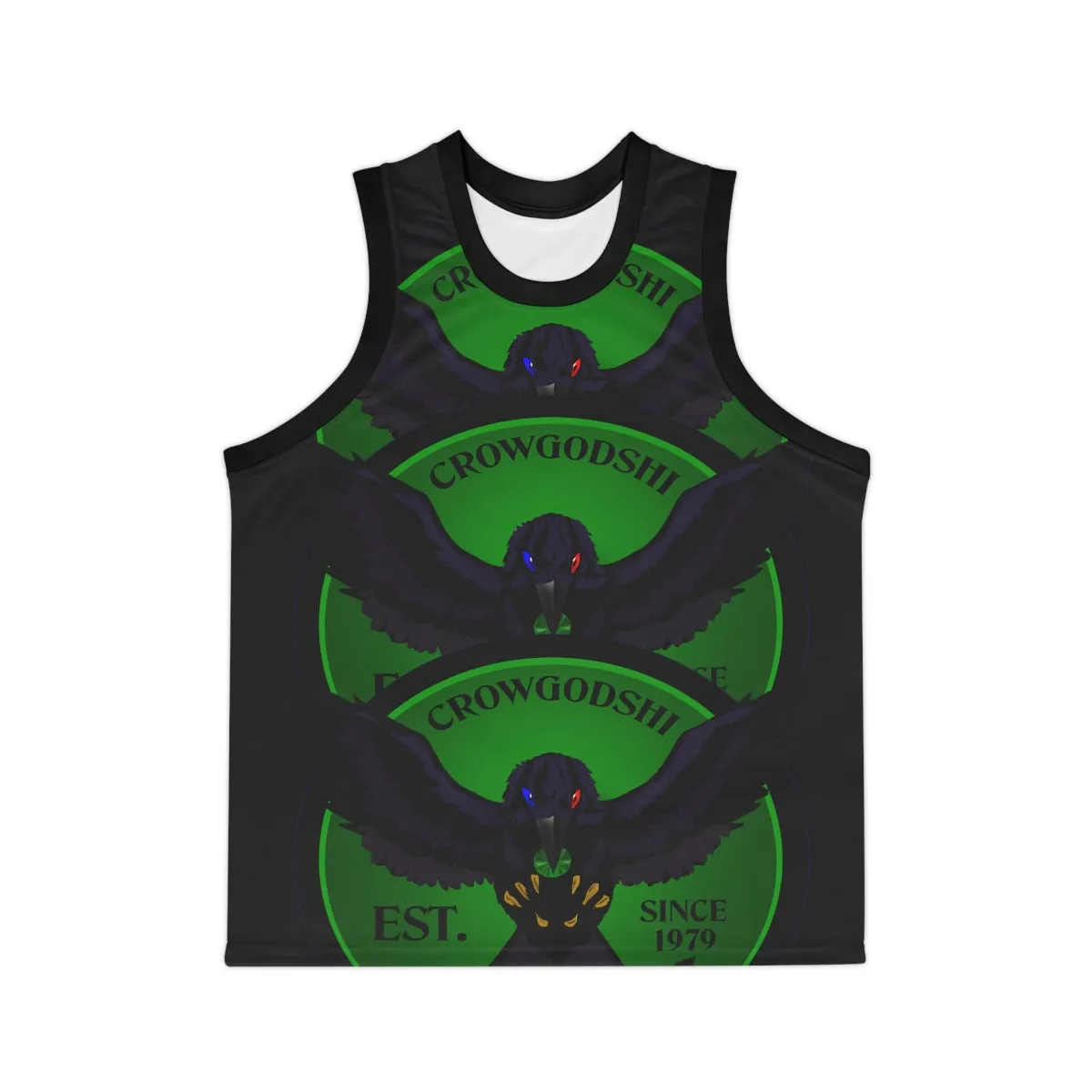 Special Edition Crowgodshi Designer Basketball Jersey, GREEN LOGO