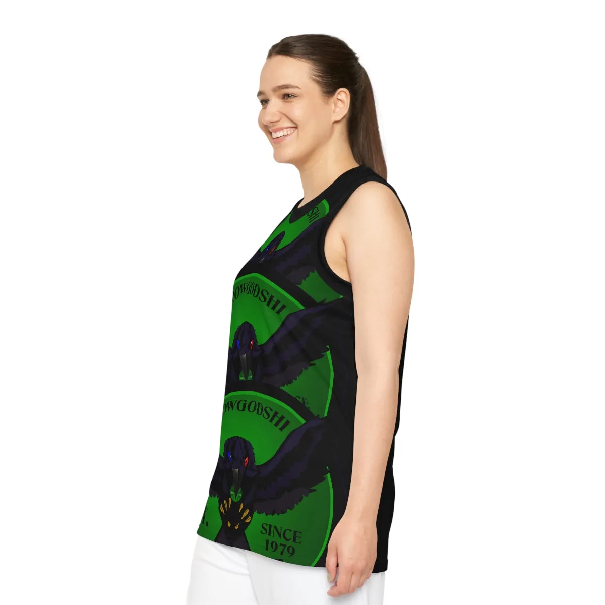 Special Edition Crowgodshi Designer Basketball Jersey, GREEN LOGO