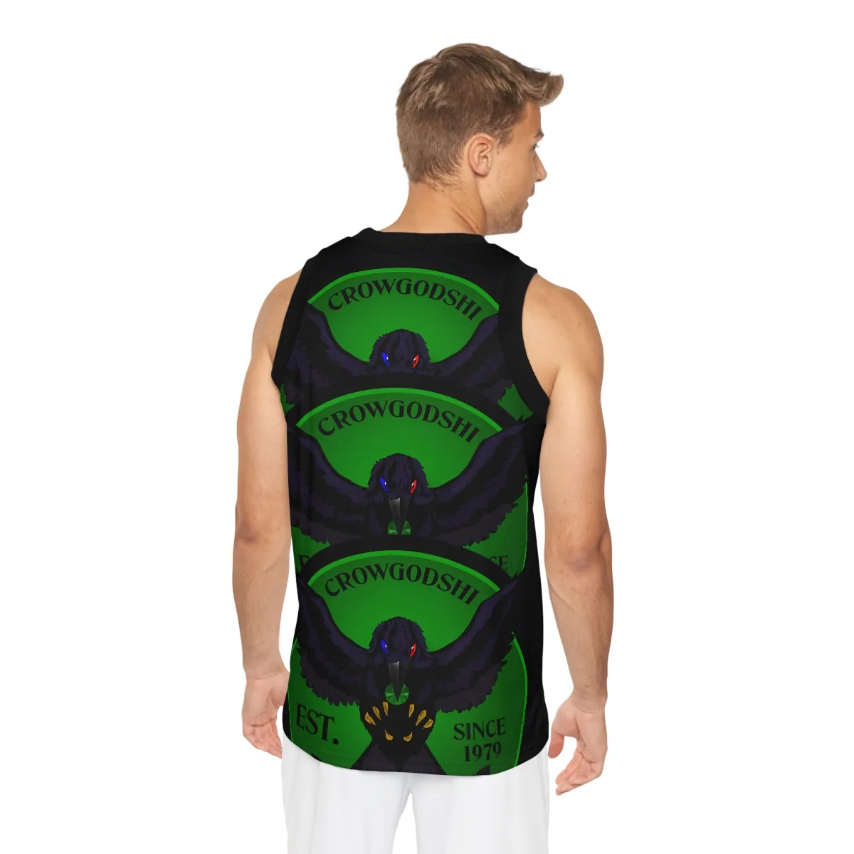 Special Edition Crowgodshi Designer Basketball Jersey, GREEN LOGO