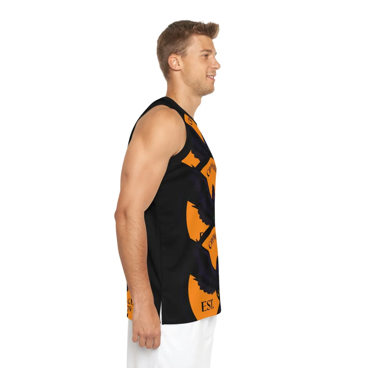 Special Edition Crowgodshi Designer Basketball Jersey, ORANGE LOGO