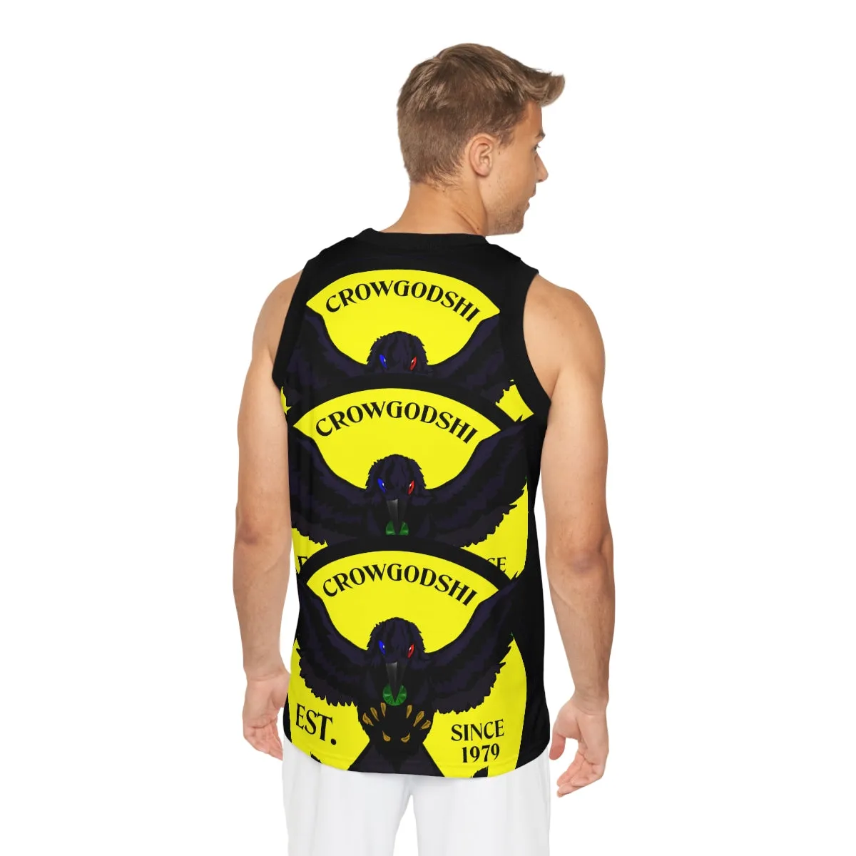 Special Edition Crowgodshi Designer Basketball Jersey, YELLOW LOGO