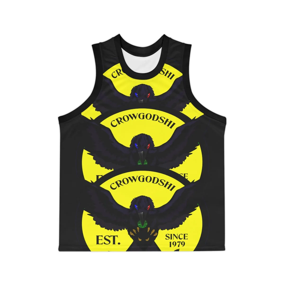 Special Edition Crowgodshi Designer Basketball Jersey, YELLOW LOGO