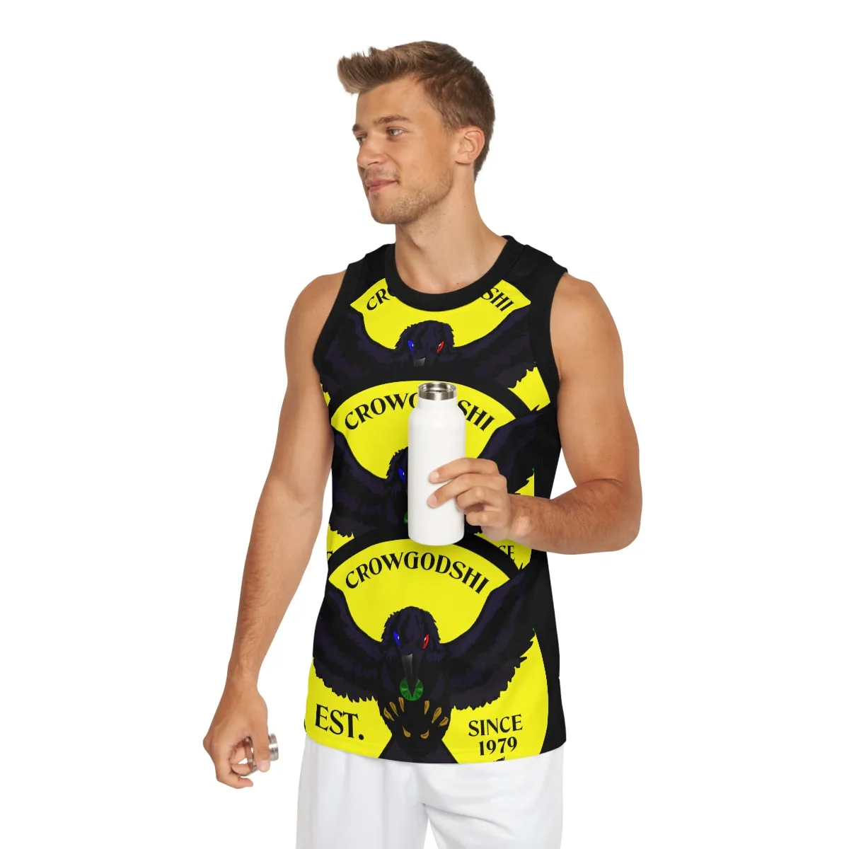 Special Edition Crowgodshi Designer Basketball Jersey, YELLOW LOGO