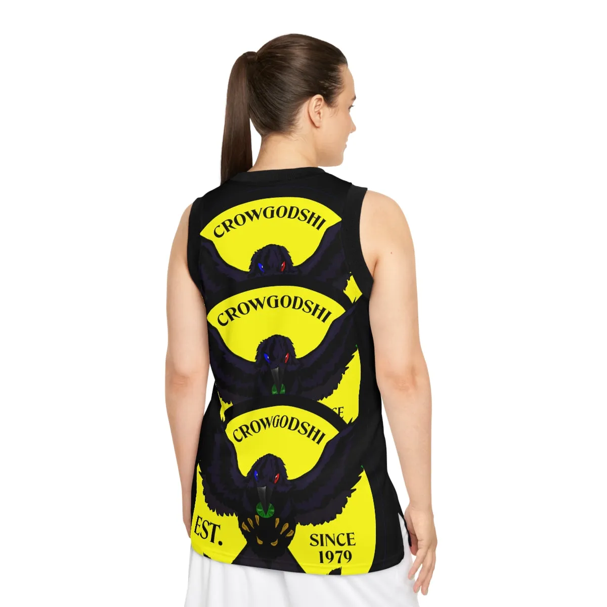 Special Edition Crowgodshi Designer Basketball Jersey, YELLOW LOGO