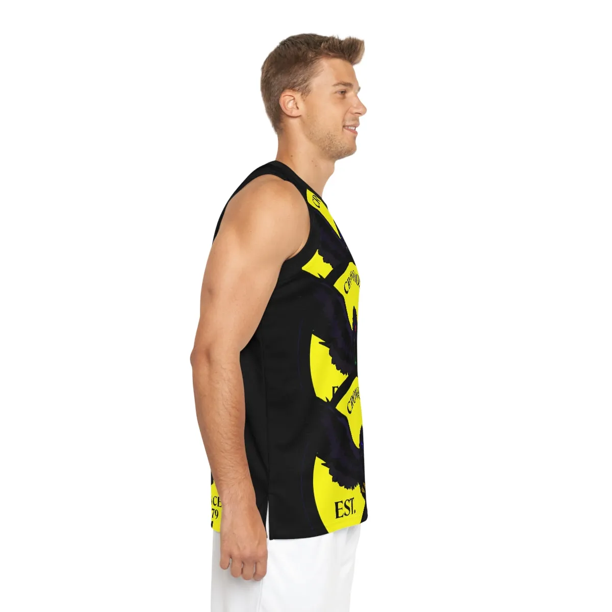 Special Edition Crowgodshi Designer Basketball Jersey, YELLOW LOGO