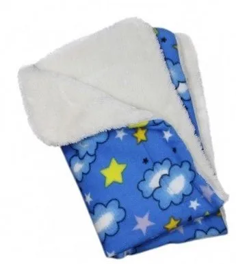 Stars and Clouds Fleece Turtleneck Pajamas & Matching Blanket