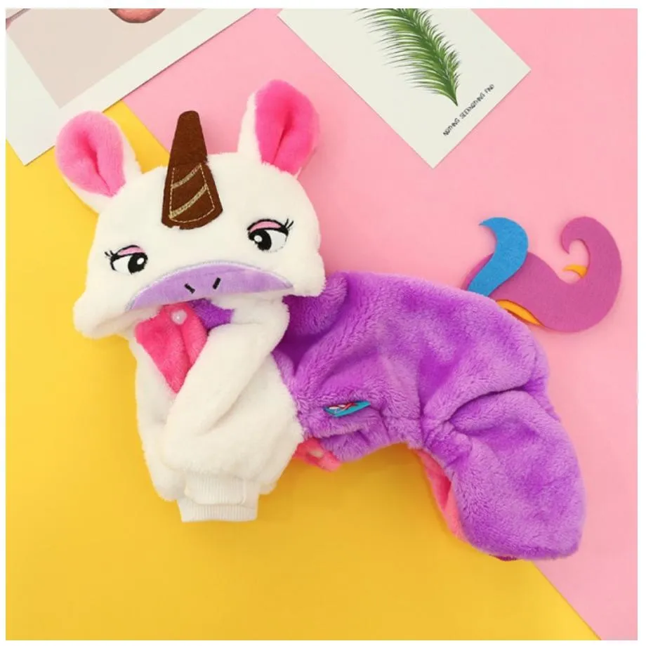 Warm Fleece Unicorn Pet Pajamas