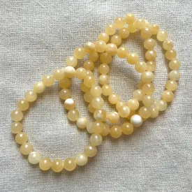 Yellow Jade 8mm Beaded Bracelet - Luck